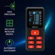 Kép 2/8 - Qoltec Precíz digitális lézeres távolságmérő elektronikus szintezővel | Háttérvilágítású LCD | 120m Kép 2/8 - Qoltec Precíz digitális lézeres távolságmérő elektronikus szintezővel | Háttérvilágítású LCD | 120m