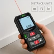 Kép 4/8 - Qoltec Nagy pontosságú lézeres távolságmérő buborékos szintezővel | Háttérvilágítású LCD | 50m