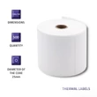 Kép 2/6 - Qoltec 100 x 150 mm termálcímkék fehér színben