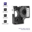 Kép 2/7 - Qoltec DYMO D1 43613-hoz 6mm x 7m címkeszalag fehér/fekete