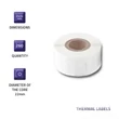 Kép 2/5 - Qoltec címkék DYMO LW-1152-hez, 25x54 mm, 260 darab