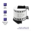 Kép 2/8 - Qoltec BROTHER DK-22205 címkeszalag fehér fekete felirattal