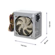 Kép 3/6 - Qoltec ATX tápegység SilentLine 425W szürke színben