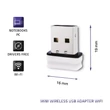 Kép 3/7 - Qoltec vezeték nélküli mini Wi-Fi USB adapter fehér színben