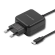 Kép 1/4 - Qoltec 5V 2.4A MicroUSB töltő fekete színben