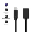 Kép 3/5 - Qoltec USB 3.1 Type C és USB 3.0 Type A kábel 0,25m