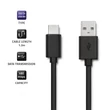 Kép 3/8 - Qoltec USB 3.1 C típusú apa - USB 2.0 A típusú apa kábel 1,2m