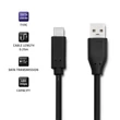 Kép 3/5 - Qoltec USB 3.1 Type C férfi kábel 0.25m