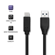 Kép 3/5 - Qoltec USB 3.1 C férfi kábel 1 méter hosszú