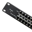 Kép 2/4 - Qoltec 48V 24 portos fekete patch panel