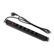 Kép 4/7 - Qoltec 1U PDU elosztó 6xSCHUKO túlfeszültség védelemmel