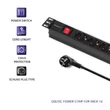Kép 5/7 - Qoltec 1U PDU elosztó 6xSCHUKO túlfeszültség védelemmel