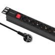 Kép 1/7 - Qoltec 1U PDU elosztó 8xSCHUKO és 2m kábel
