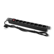 Kép 7/7 - Qoltec 1U PDU elosztó RACK szekrényhez 16A