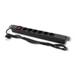 Kép 7/7 - Qoltec 1U PDU elosztó 6xSCHUKO túlfeszültség védelemmel