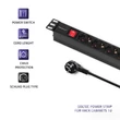 Kép 5/7 - Qoltec 1U PDU elosztó 8xSCHUKO és 2m kábel