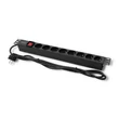 Kép 7/7 - Qoltec 1U PDU elosztó 8xSCHUKO és 2m kábel