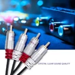 Kép 3/4 - Qoltec 2xRCA apa / 2xRCA apa kábel 3m fekete