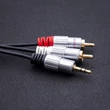 Kép 2/4 - Qoltec 2xRCA / Mini Jack 3.5mm kábel fekete színben