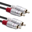 Kép 1/4 - Qoltec Kábel 2xRCA apa / 2xRCA apa | 2m | Fekete
