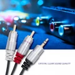 Kép 3/4 - Qoltec 2xRCA / Mini Jack 3.5mm kábel fekete színben