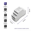 Kép 4/7 - Qoltec DIN sínre szerelhető tápegység 30W 24V szürke