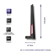 Kép 5/7 - Qoltec 5dBi Wi-Fi antenna körsugárzó fekete és piros színben