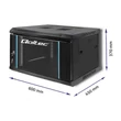 Kép 3/7 - Qoltec 19" RACK szekrény edzett üvegajtókkal