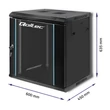 Kép 3/7 - Qoltec 19" RACK szekrény 12U edzett üvegajtókkal