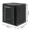 Kép 3/7 - Qoltec 19" RACK szekrény 12U edzett üvegajtókkal