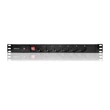 Kép 6/7 - Qoltec túlfeszültségvédős elosztó RACK 19"-hoz 6xSCHUKO