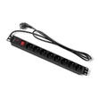 Kép 4/7 - Qoltec túlfeszültségvédős elosztó RACK 19"-hez