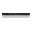Kép 6/7 - Qoltec túlfeszültségvédős elosztó RACK 19"-hez