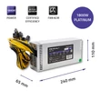 Kép 4/11 - Qoltec PCI-E 1800W tápegység szürke színben