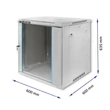 Kép 3/10 - Qoltec 12U RACK szekrény edzett üvegajtókkal