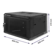 Kép 3/9 - Qoltec 19" RACK 6U szekrény perforált ajtókkal