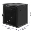 Kép 3/9 - Qoltec 19" RACK szekrény 12U fekete színben