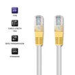 Kép 4/5 - Qoltec 10m CAT5 UTP LAN kábel fehér és sárga színben