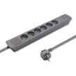 Kép 2/13 - Qoltec túlfeszültségvédő elosztó 6 aljzattal és 2 USB porttal