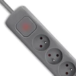 Kép 11/13 - Qoltec túlfeszültségvédő elosztó 6 aljzattal és 2 USB porttal