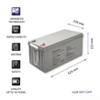 Kép 3/9 - Qoltec 12V 200Ah AGM akkumulátor karbantartásmentes