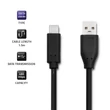 Kép 3/5 - Qoltec USB 3.1 típus C apa és USB 2.0 A apa kábel 1,5m