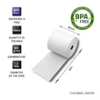 Kép 2/7 - Qoltec hőpapír tekercs 80x80 mm fehér színben