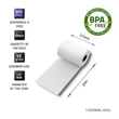 Kép 2/6 - Qoltec hőpapír tekercs 57x20 mm, 10 db, BPA mentes