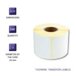 Kép 2/4 - Qoltec hőtranszfer címkék 70 x 120 mm, 500 db