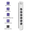 Kép 4/13 - Qoltec túlfeszültségvédő elosztó 6 aljzattal és 2 USB porttal