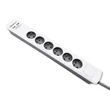 Kép 12/13 - Qoltec túlfeszültségvédő elosztó 6 aljzattal és 2 USB porttal