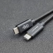 Kép 6/9 - Qoltec USB 2.0 típusú C kábel | USB 2.0 típusú C kábel 240W | QC 5.0 | PD | 1m | Fekete