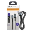 Kép 1/11 - Qoltec USB 2.0 típusú C kábel fekete színben