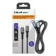 Kép 1/11 - Qoltec USB 2.0 C kábel fekete színben, 1m hosszú